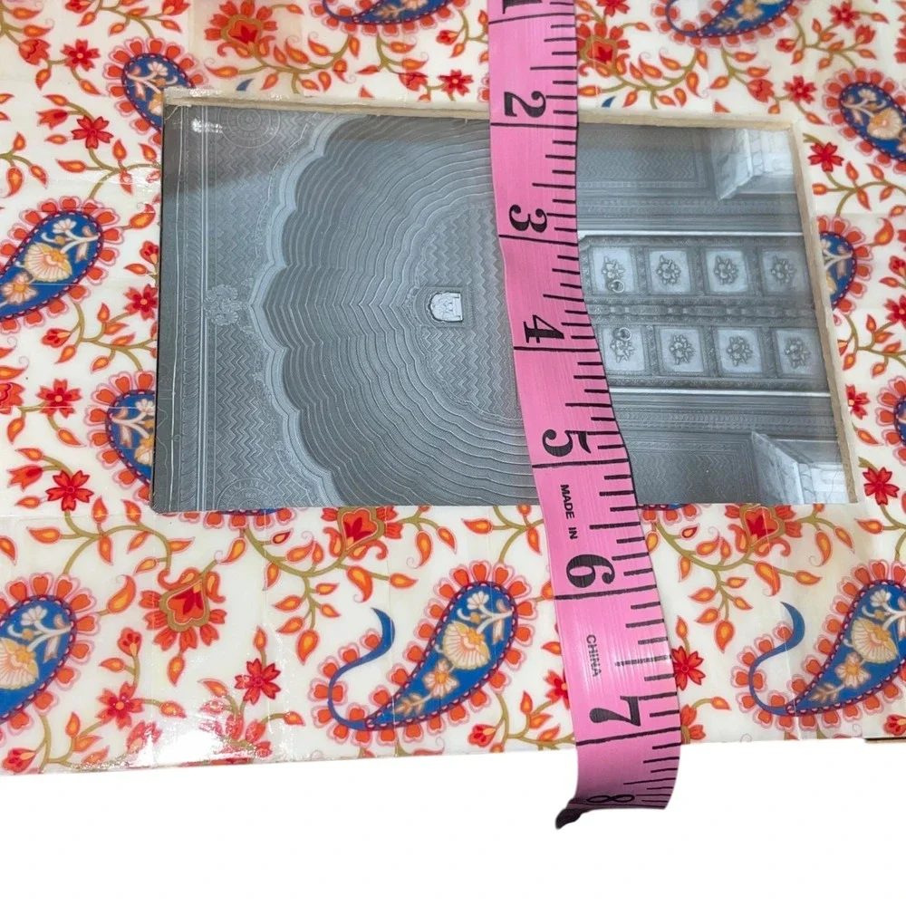 Floral Paisley Picture‎ Frame 4x6 Photo  Ceramic Decorative Accent